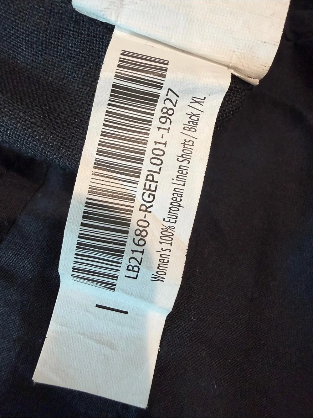 Quince NWT 100% European Linen Shorts XL Black Pull On Drawstring Pockets